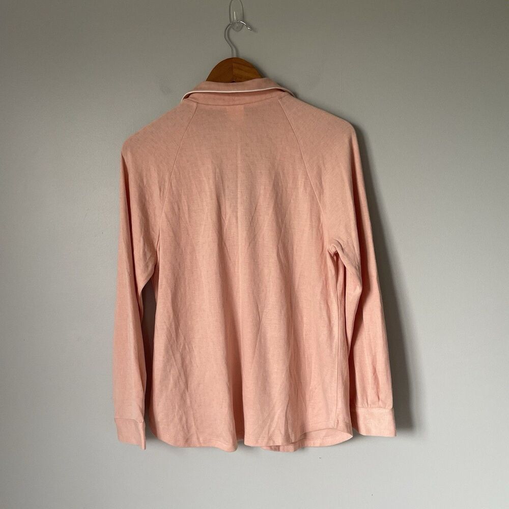 Soma Double Knit Notch Collar Pajama Lougewear Top Rose Blush Women's Medium - Picture 2 of 9